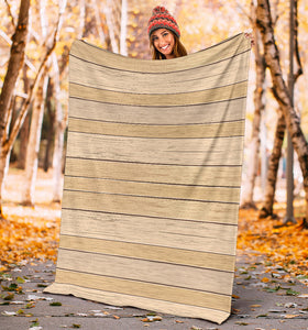 Wood Printed Pattern Print Design 01 Premium Blanket