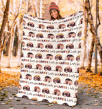 Camper Van Pattern Print Design 01 Premium Blanket