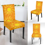 Sun Orange Background Dining Chair Slipcover