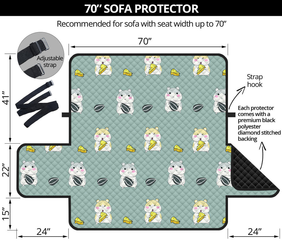 Cute hamster cheese pattern Sofa Cover Protector