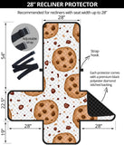 chocolate chip cookie pattern Recliner Cover Protector