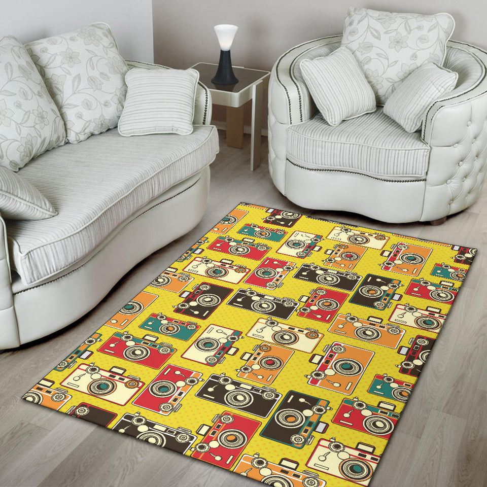 Camera Pattern Print Design 02 Area Rug