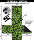 Green hop pattern Recliner Cover Protector