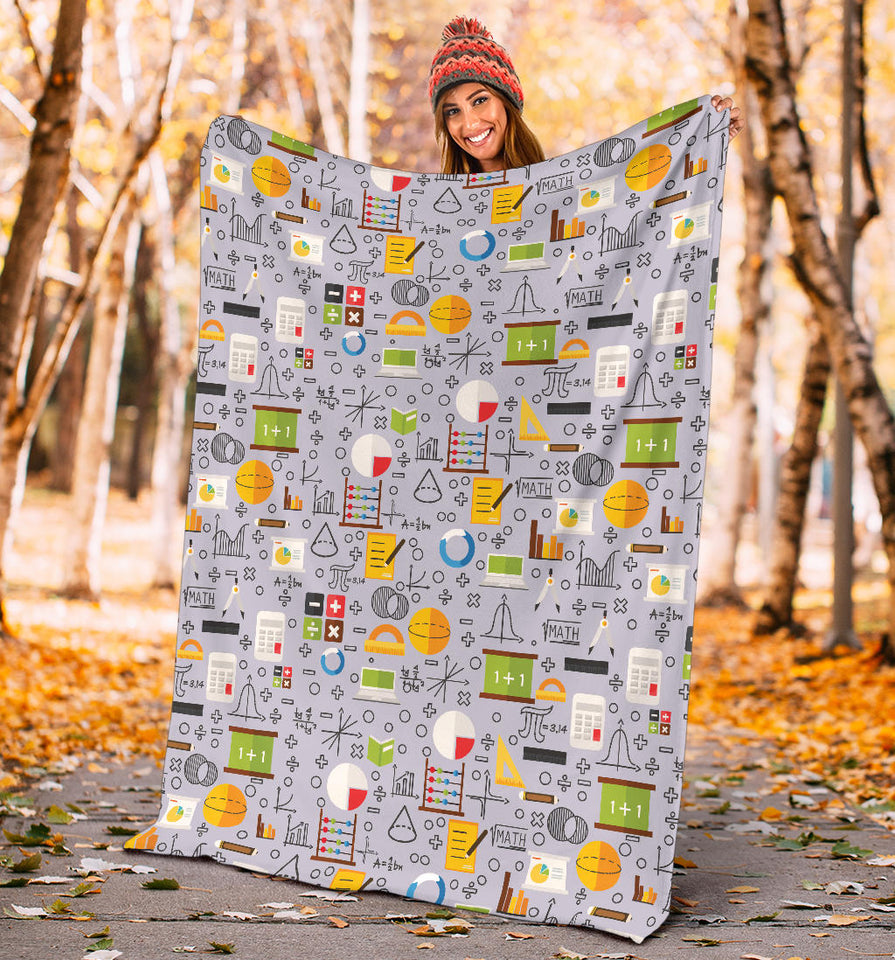 Math Pattern Print Design 04 Premium Blanket