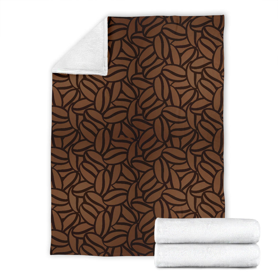 Coffee Bean Pattern Premium Blanket