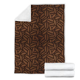 Coffee Bean Pattern Premium Blanket
