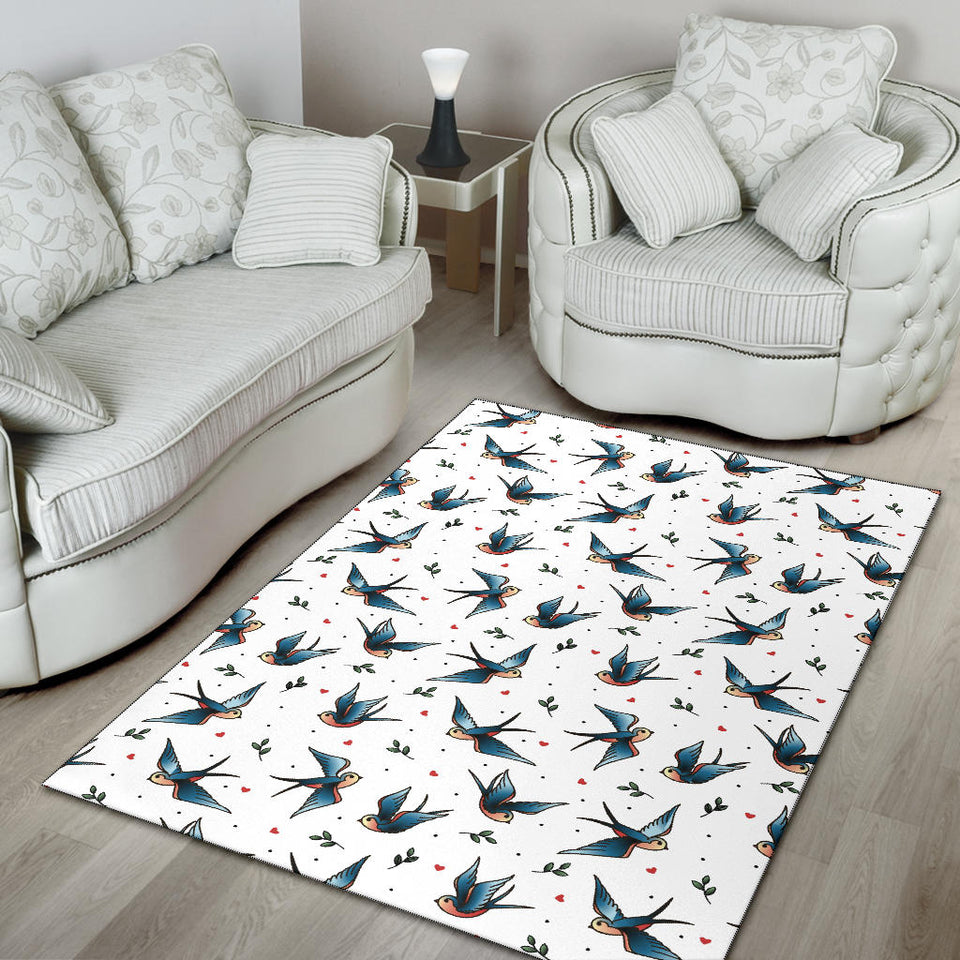 Swallow Pattern Print Design 04 Area Rug