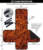 cocoa beans tribal polynesian pattern Chair Cover Protector