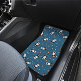 Cute Boston Terrier Dog Spattern Front And Back Car Mats