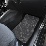 Beer Hand Drawn Pattern Front And Back Car Mats