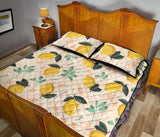 lemon flower leave pattern Quilt Bed Set