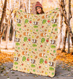 Guinea Pig Pattern Print Design 05 Premium Blanket