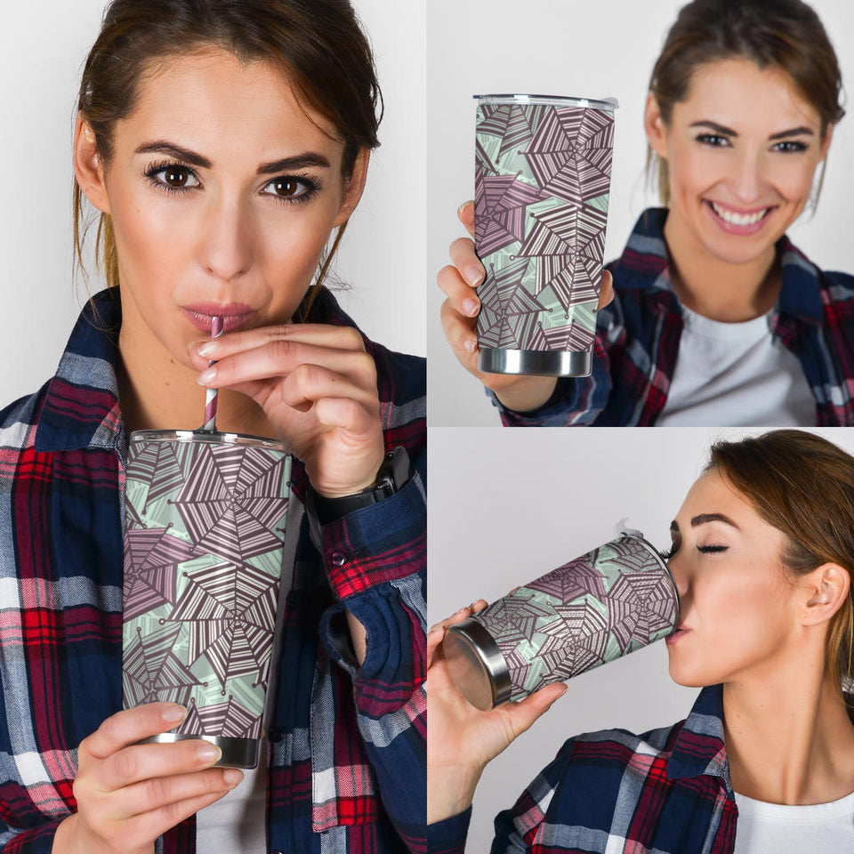 Spider Web Cobweb Design Color Pattern Tumbler