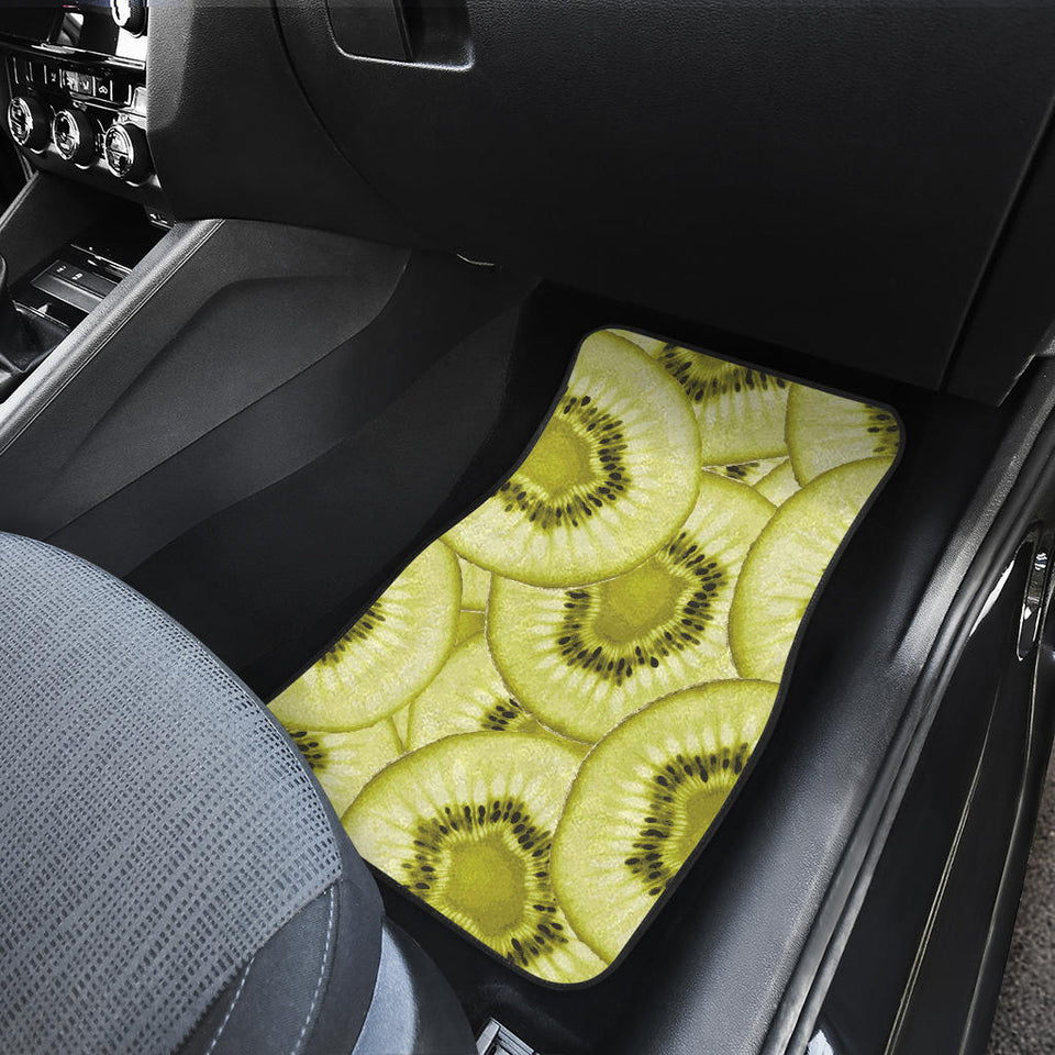 Sliced Kiwi Pattern Front Car Mats