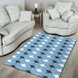 Stingray Pattern Print Design 03 Area Rug