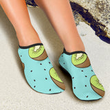 Kiwi Blue Background Aqua Shoes