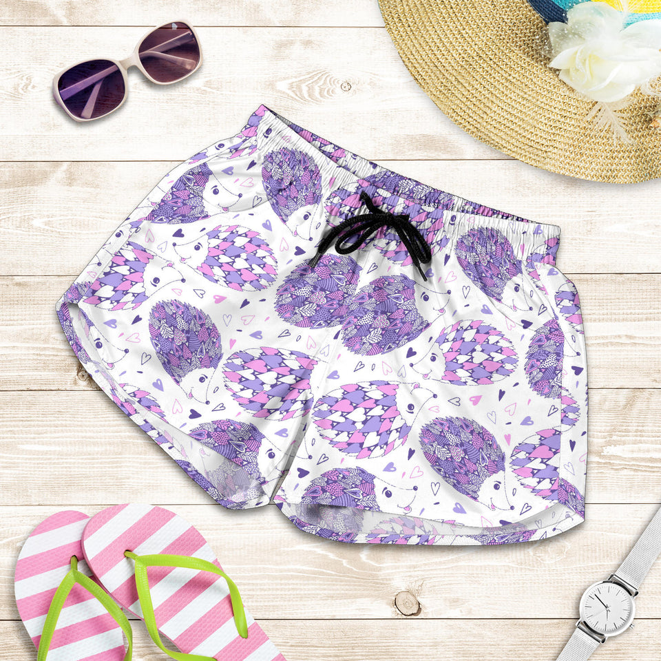 Hedgehog Pattern Print Design 05 Women Shorts