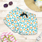 Fried Eggs Pattern Print Design 04 Women Shorts