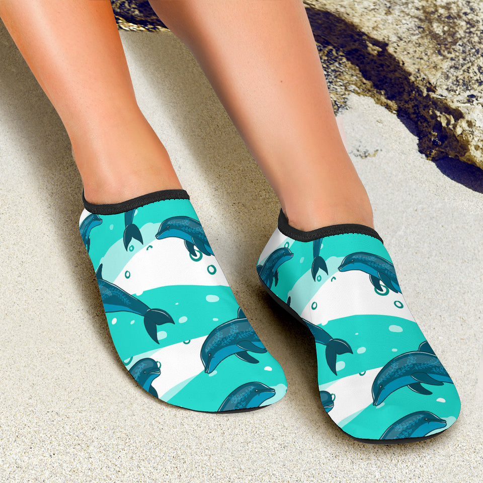 Dolphin Sea Pattern Aqua Shoes