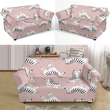 Cute Zebra Pattern Loveseat Couch Slipcover