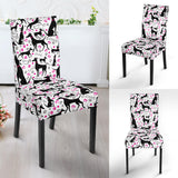 Greyhound Pattern Print Design 02 Dining Chair Slipcover