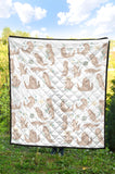 Cute Sea Otters Pattern Premium Quilt