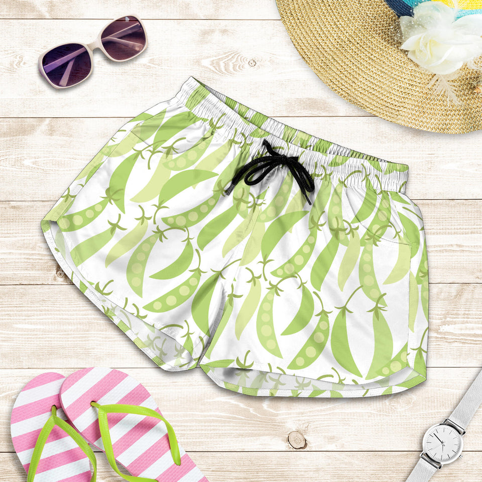 Green Peas Pattern Print Design 03 Women Shorts