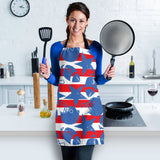 American Football Ball Star Stripes Pattern Adjustable Apron