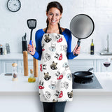 French Bulldog Cup Paw Pattern Adjustable Apron