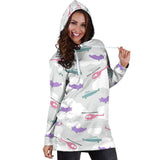 Helicopter Plane Pattern Women'S Hoodie Dress