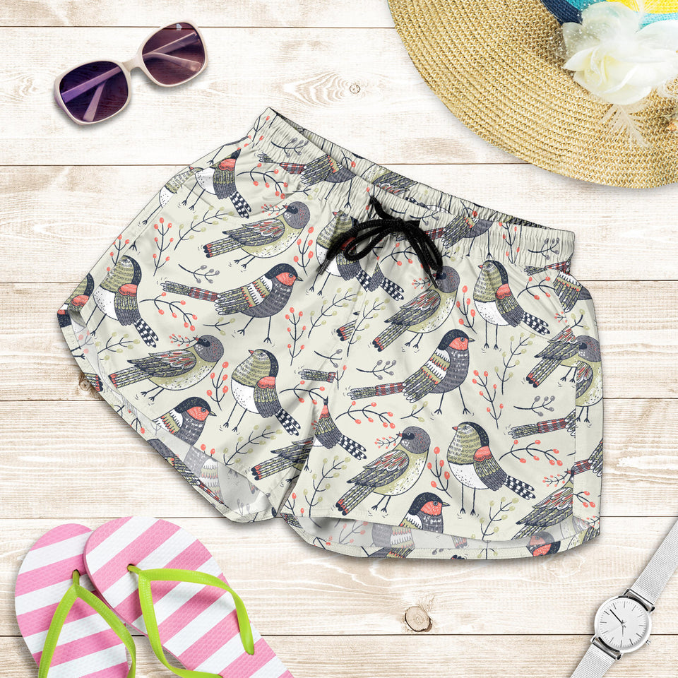 Pigeon Pattern Print Design 04 Women Shorts