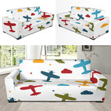 Airplane Star Cloud Colorful Sofa Slipcover