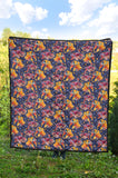 Goldfish Pattern Print Design 05 Premium Quilt