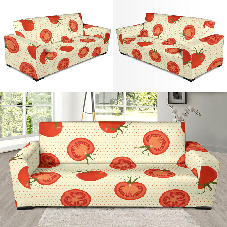 Tomato Dot Background Sofa Slipcover