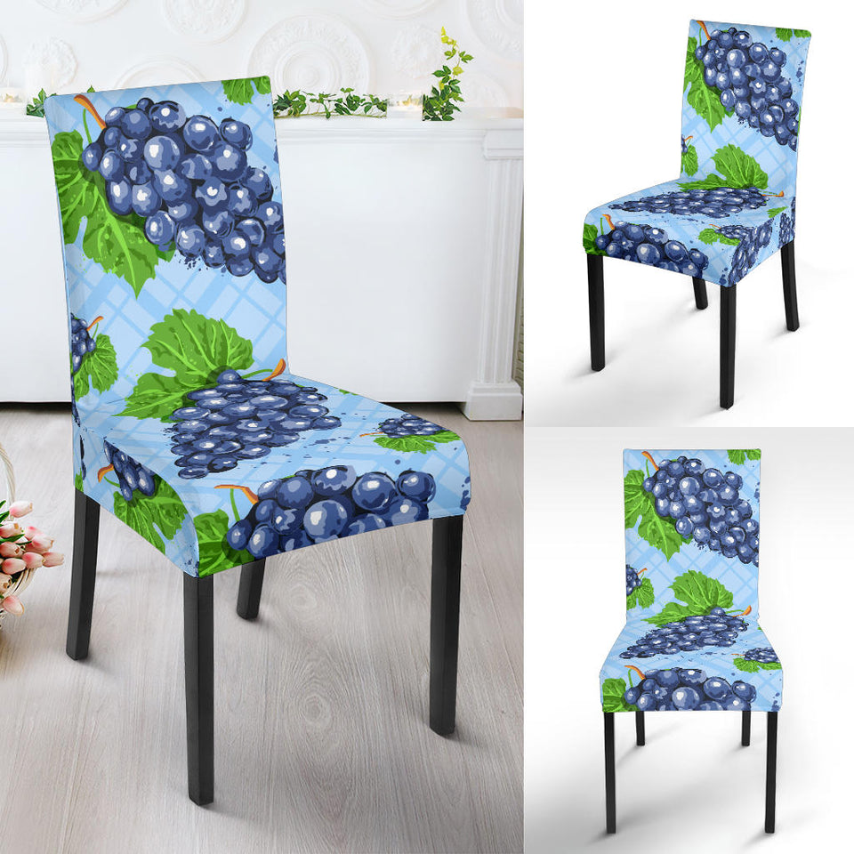 Watercolor Grape Pattern Dining Chair Slipcover