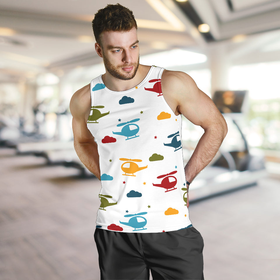 Colorful helicopter pattern Men Tank Top