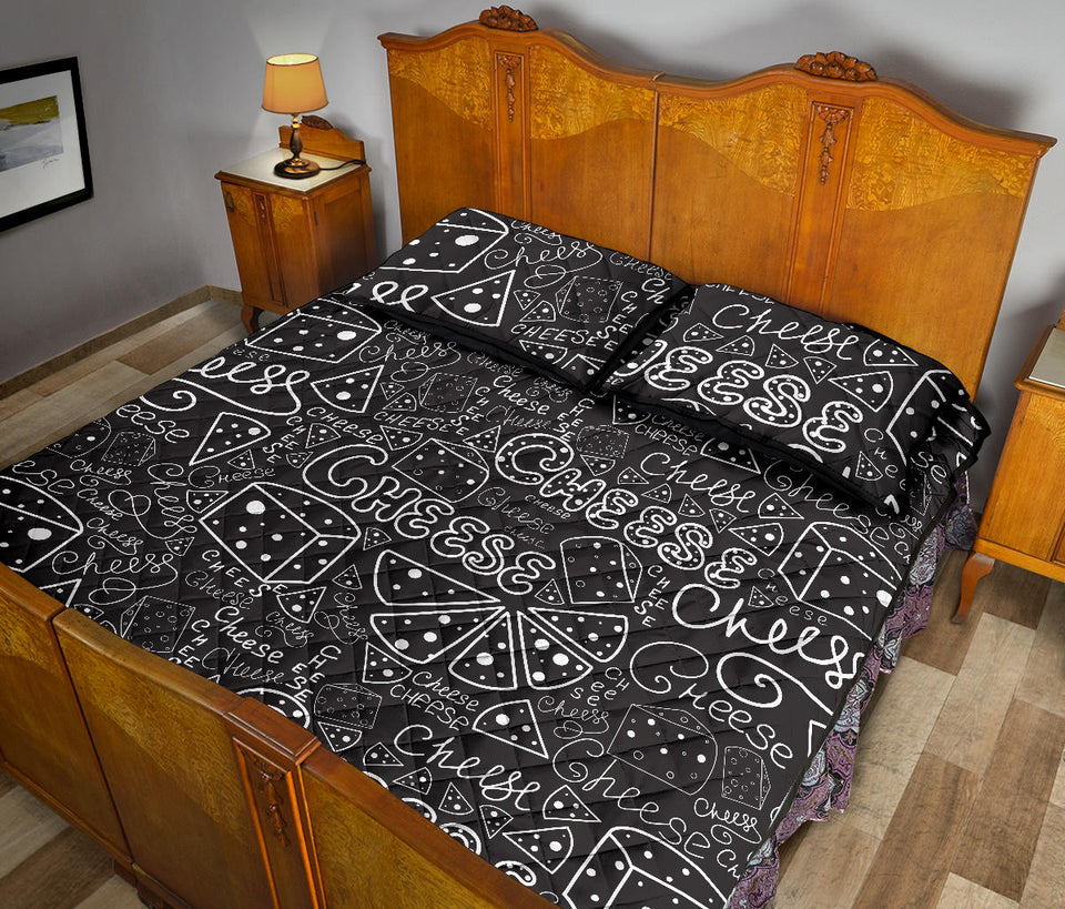 Handwritten cheese pattern Quilt Bed Set