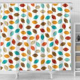 Colorful American Football Ball Pattern Shower Curtain Fulfilled In US