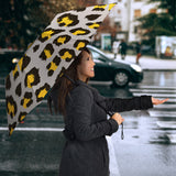 Gray Leopard Print Pattern Umbrella