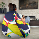Watercolor Bowling Ball Pins Bean Bag Cover
