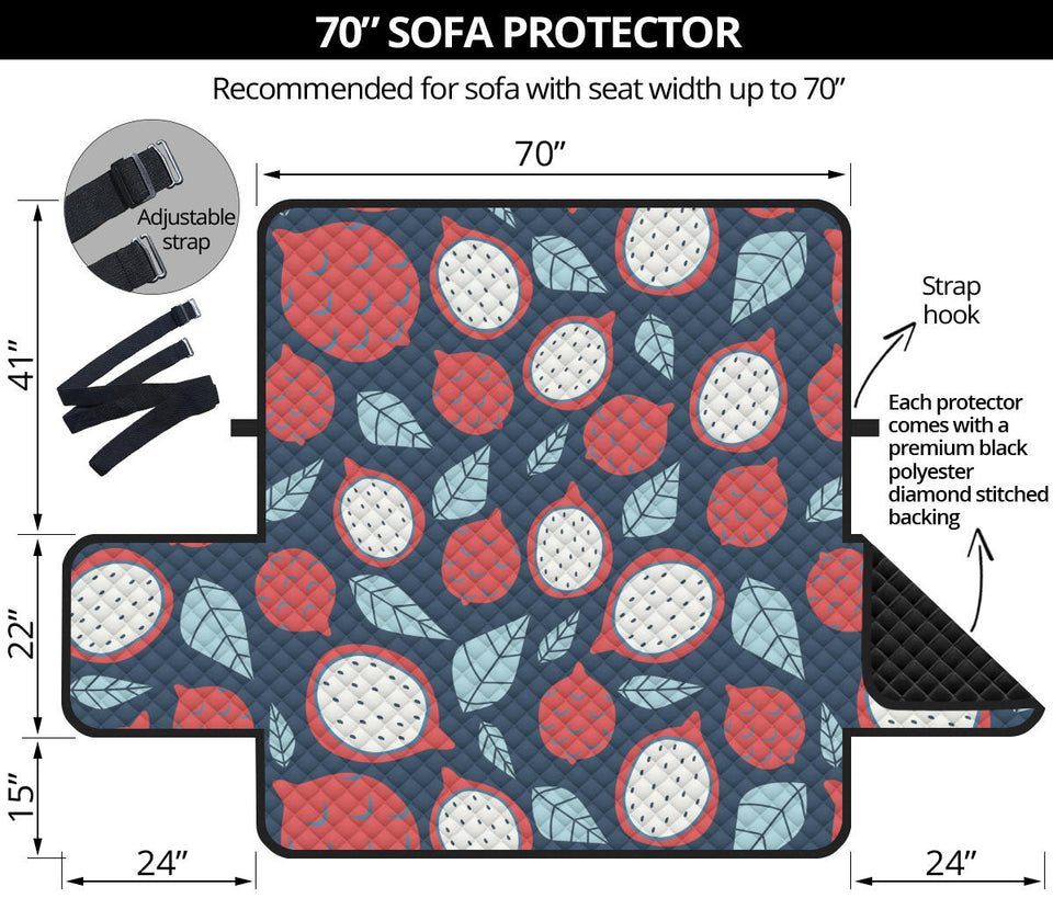 dragon fruits dark blue background Sofa Cover Protector