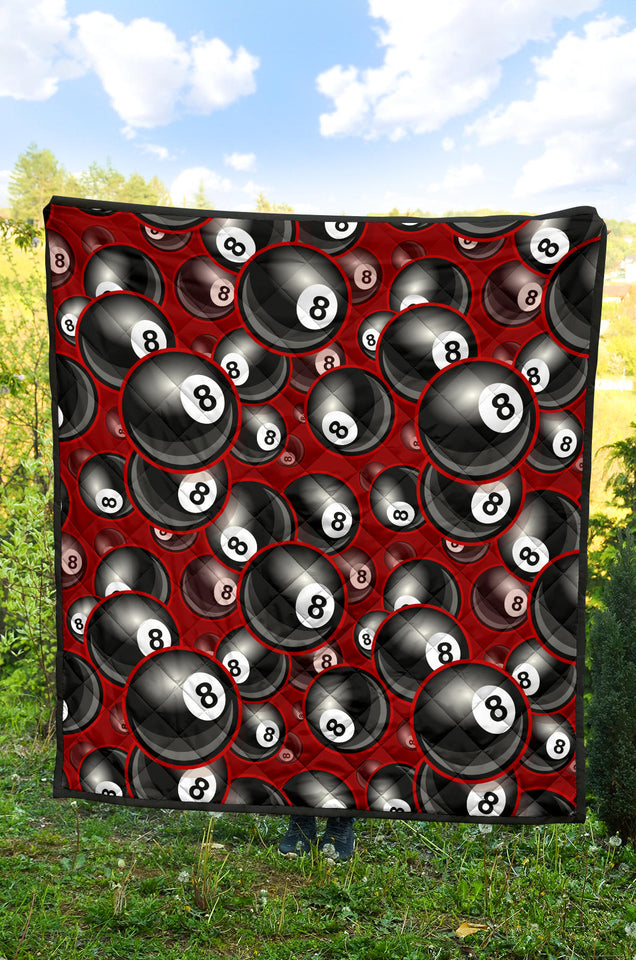 Billiard Ball Pattern Print Design 05 Premium Quilt