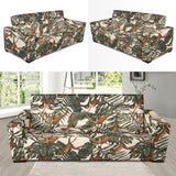 Monkey Tropical Leaves Background Sofa Slipcover