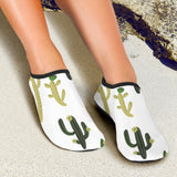 Cute Cactus Pattern Aqua Shoes