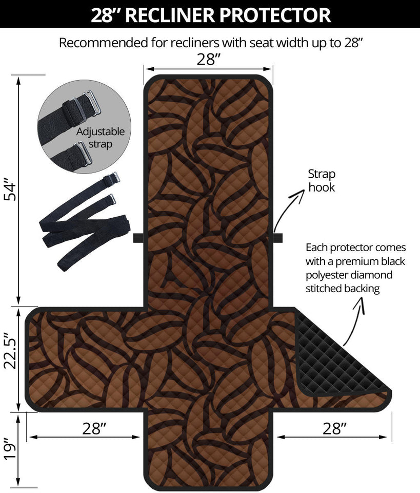 coffee bean pattern Recliner Cover Protector