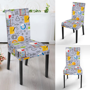 Math Pattern Print Design 04 Dining Chair Slipcover