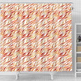 Fire Flame Watercolor Pattern Shower Curtain Fulfilled In US