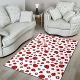 Ladybug Pattern Print Design 04 Area Rug