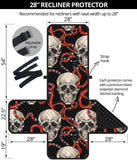 Red snake skull pattern Recliner Cover Protector