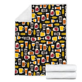 Beer Type Pattern Premium Blanket